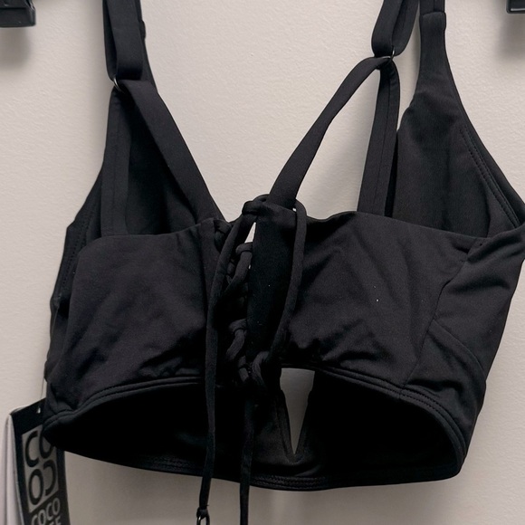Coco Reef Womens Black Solid Plunge Neckline Beachwear Bikini Swim top NWT - Picture 10 of 13